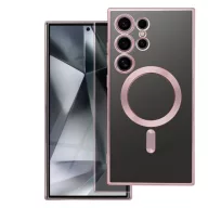   Electro Mag Samsung Galaxy S24 Ultra MagSafe kompatibilis hátlap tok, rozéarany