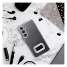 Glam Samsung Galaxy A55 5G szilikon tok kameravédő-lencsével, ezüst