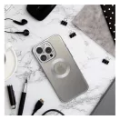 Glam Apple iPhone 16 Pro Max szilikon tok kameravédő-lencsével, ezüst