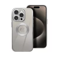   Glam Apple iPhone 16 Plus szilikon tok kameravédő-lencsével, ezüst