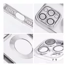 Glam Apple iPhone 16 Plus szilikon tok kameravédő-lencsével, ezüst