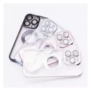 Glam Apple iPhone 16 Plus szilikon tok kameravédő-lencsével, ezüst