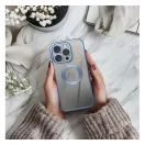 Glam Apple iPhone 15 Pro Max szilikon tok kameravédő-lencsével, kék