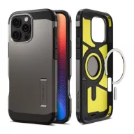   Spigen Tough Armor MagFit Apple iPhone 16 Pro tok, MagSafe, Gunmetal, fekete