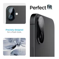   Spigen Glas.tR Optik Apple iPhone 16 Plus / iPhone 16 Tempered kameravédő fólia, fekete (2db)