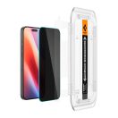 Spigen Glas.tR EZ Fit Privacy Apple iPhone 16 Pro Max / 17 Pro Max, tempered kijelzővédő fólia felhelyező kerettel (2db)