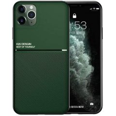   Xiaomi Redmi Note 9T 5G, Szilikon tok, közepesen ütésálló, mágneses tartóval kompatibilis, karbon minta, Wooze Carbon, sötétzöld