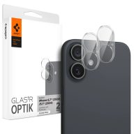   Spigen Glas.tR EZ Fit Optik Apple iPhone 16 Plus / 16 Tempered kameravédő fólia, Crystal Clear / átlátszó (2db)