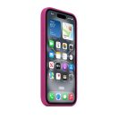 Apple iPhone 16 MagSafe gyári szilikon tok, fukszialila
