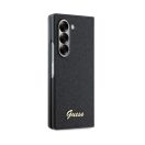 Guess PC/TPU Glitter Flakes Metal Logo Samsung Galaxy Z Fold 6 hátlap tok, fekete