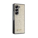 Guess PC/TPU Glitter Flakes Metal Logo Samsung Galaxy Z Fold 6 hátlap tok, arany