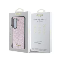   Guess PC/TPU Glitter Flakes Metal Logo Samsung Galaxy Z Fold 6 hátlap tok, rózsaszín