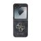 Guess 4G Metal Logo PU Samsung Galaxy Z Flip 6 / Flip 7 FE hátlap tok, szürke
