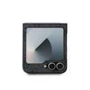 Guess 4G Metal Logo PU Samsung Galaxy Z Flip 6 / Flip 7 FE hátlap tok, szürke