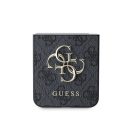 Guess 4G Metal Logo PU Samsung Galaxy Z Flip 6 / Flip 7 FE hátlap tok, szürke