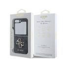 Guess 4G Metal Logo PU Samsung Galaxy Z Flip 6 / Flip 7 FE hátlap tok, szürke