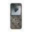 Guess 4G Metal Logo PU Samsung Galaxy Z Flip 6 / Flip 7 FE hátlap tok, barna