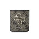 Guess 4G Metal Logo PU Samsung Galaxy Z Flip 6 / Flip 7 FE hátlap tok, barna
