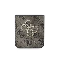   Guess 4G Metal Logo PU Samsung Galaxy Z Flip 6 / Flip 7 FE hátlap tok, barna