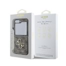 Guess 4G Metal Logo PU Samsung Galaxy Z Flip 6 / Flip 7 FE hátlap tok, barna