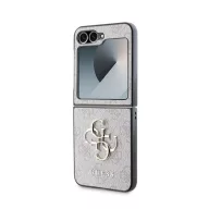   Guess 4G Metal Logo PU Samsung Galaxy Z Flip 6 / Flip 7 FE hátlap tok, rózsaszín
