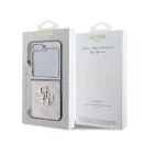 Guess 4G Metal Logo PU Samsung Galaxy Z Flip 6 / Flip 7 FE hátlap tok, rózsaszín