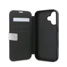 Guess 4G Metal Logo iPhone 16 flip/oldalra nyíló tok, rózsaszín GUBKP16S4GMGPI