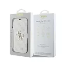 Guess 4G Metal Logo iPhone 16 flip/oldalra nyíló tok, rózsaszín GUBKP16S4GMGPI