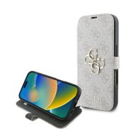   Guess 4G Metal Logo iPhone 16 Pro Max flip/oldalra nyíló tok, rózsaszín GUBKP16X4GMGPI