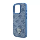 Guess Leather Metal Logo Strass Crossbody iPhone 16 Pro kemény hátlap tok, kék GUHCP16LP4TDSCPB
