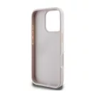 Guess Leather Metal Logo Strass Crossbody iPhone 16 Pro kemény hátlap tok, rózsaszín GUHCP16LP4TDSCPP