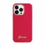 Guess Silicone Script Metal Logo iPhone 16 Pro kemény hátlap tok, magenta GUHCP16LSMBSLM