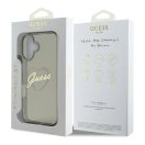 Guess IML Heart iPhone 16 Plus kemény hátlap tok, fekete GUHCP16MHCHGSPK
