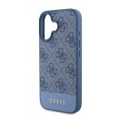 Guess 4G Bottom Stripe iPhone 16 kemény hátlap tok, kék GUHCP16SG4GLBL