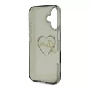 Guess IML Heart iPhone 16 kemény hátlap tok, fekete GUHCP16SHCHGSPK