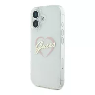   Guess IML Heart iPhone 16 kemény hátlap tok, átlátszó GUHCP16SHCHGSPT