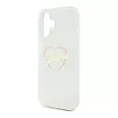 Guess IML Heart iPhone 16 kemény hátlap tok, átlátszó GUHCP16SHCHGSPT