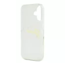 Guess IML Heart iPhone 16 kemény hátlap tok, átlátszó GUHCP16SHCHGSPT