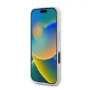 Guess Leather Metal Logo Strass Crossbody iPhone 16 kemény hátlap tok, rózsaszín GUHCP16SP4TDSCPP