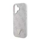 Guess Leather Metal Logo Strass Crossbody iPhone 16 kemény hátlap tok, rózsaszín GUHCP16SP4TDSCPP