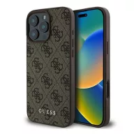   Guess 4G Classic iPhone 16 Pro Max kemény hátlap tok, barna GUHCP16XG4GFBR
