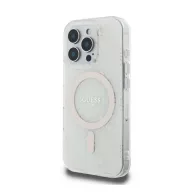   Guess IML 4G Background iPhone 16 Pro MagSafe kemény hátlap tok, fehér GUHMP16LH4DTEH