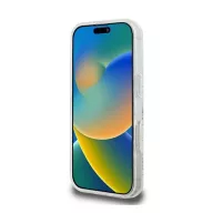   Guess IML 4G Background iPhone 16 Pro MagSafe kemény hátlap tok, fehér GUHMP16LH4DTEH