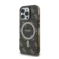   Guess IML 4G Background iPhone 16 Pro MagSafe kemény hátlap tok, barna GUHMP16LH4DTEW