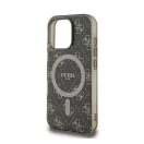 Guess IML 4G Background iPhone 16 Pro MagSafe kemény hátlap tok, barna GUHMP16LH4DTEW
