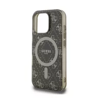   Guess IML 4G Background iPhone 16 Pro MagSafe kemény hátlap tok, barna GUHMP16LH4DTEW