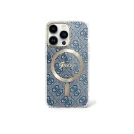   Guess IML 4G MagSafe iPhone 16 Pro MagSafe kemény hátlap tok, kék GUHMP16LH4STB