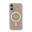 Guess IML 4G MagSafe iPhone 16 Pro MagSafe kemény hátlap tok, rózsaszín GUHMP16LH4STP