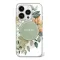 Guess IML Flower & Tonal Circle iPhone 16 Pro kemény hátlap tok, zöld GUHMP16LHFWBDCEN
