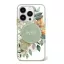 Guess IML Flower & Tonal Circle iPhone 16 Pro kemény hátlap tok, zöld GUHMP16LHFWBDCEN